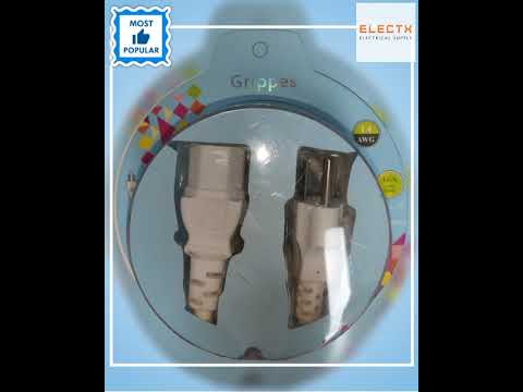 Grippes AC Cord AWG 14/3 2.0mm 1.2M (North American AC cord with IEC 60320 C13 to Type B applianc...