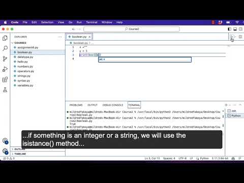 Week 10 Lesson 3 Python Boolean