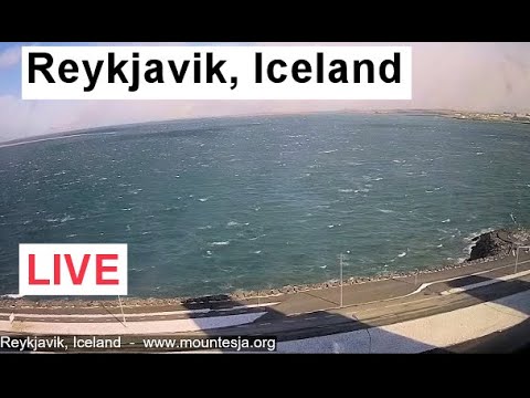 Mount Esja from Reykjavik, Iceland live webcam