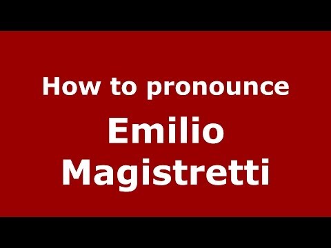How to pronounce Emilio Magistretti (Italian/Italy) - PronounceNames.com