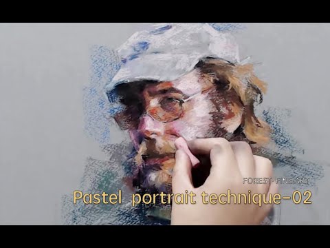 【 Draw with Pastel 02】Pastel portrait , the process step by step