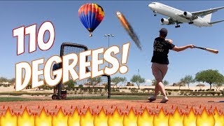 INSANE IRL HOMERUN DERBY VS MY BROTHER! IT'S 110 DEGREES OUT!?