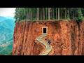 I Built a Hidden Survival Shelter Into a Giant Cliff. Solo survival in the wild