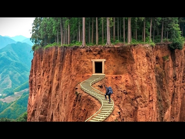 I Built a Hidden Survival Shelter Into a Giant Cliff. Solo survival in the wild