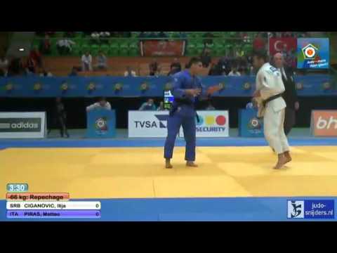 Judo 2013 European Championships Juniors Sarajevo: Ciganovic (SRB) - Piras (ITA) [-66kg] rep