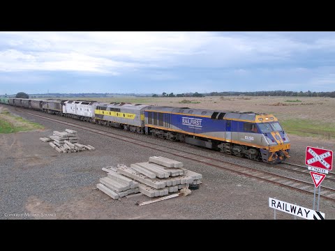 9793V SSR Grain Train With EL56 GM27 CLP12 EL62 (29/8/2023) - PoathTV Australian Railways Railroads