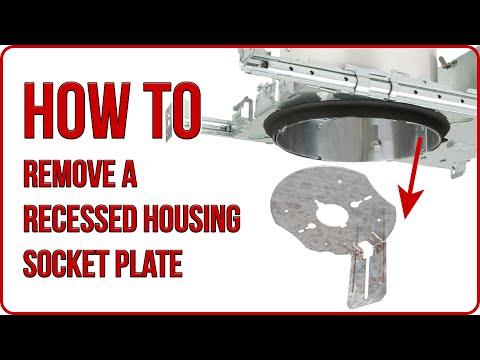 How to remove the socket plate from a recessed housing