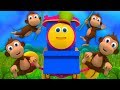 Bob Zug   Fünf kleine Affen   Kinderreime für Kinder   Affe reime auf Deutsch   Five Little Monkeys