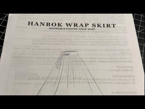 Felled seams on Hanbok Skirt (pleated wrap skirt)