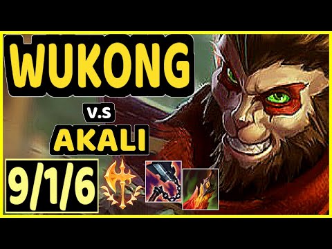 ARMUT (WUKONG) vs AKALI - 9/1/6 KDA TOP GAMEPLAY - EUW Ranked DIAMOND