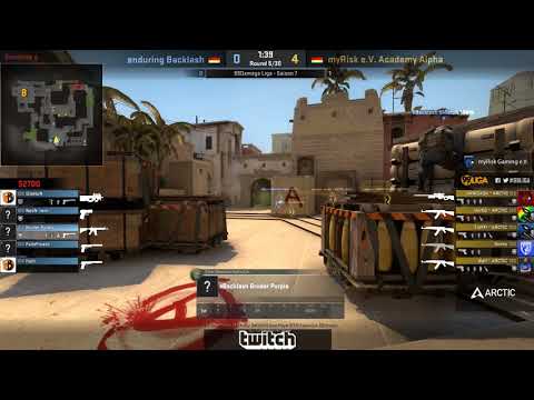 myRisk e.V. Academy Alpha vs. enduring Backlash - 99Liga S7 Div 4.30 - Map 2: de_mirage