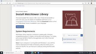 Installing Watchtower Library on Windows 10