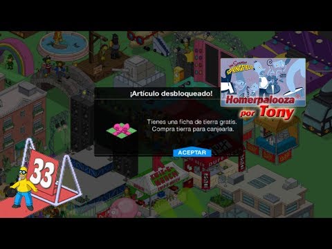 Los Simpson Springfield "Homerpalooza, Cap. 33 - Ficha de tierra y Local nuevo" por Tony