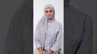 طرحة مخيطة جاهزة - رمادي