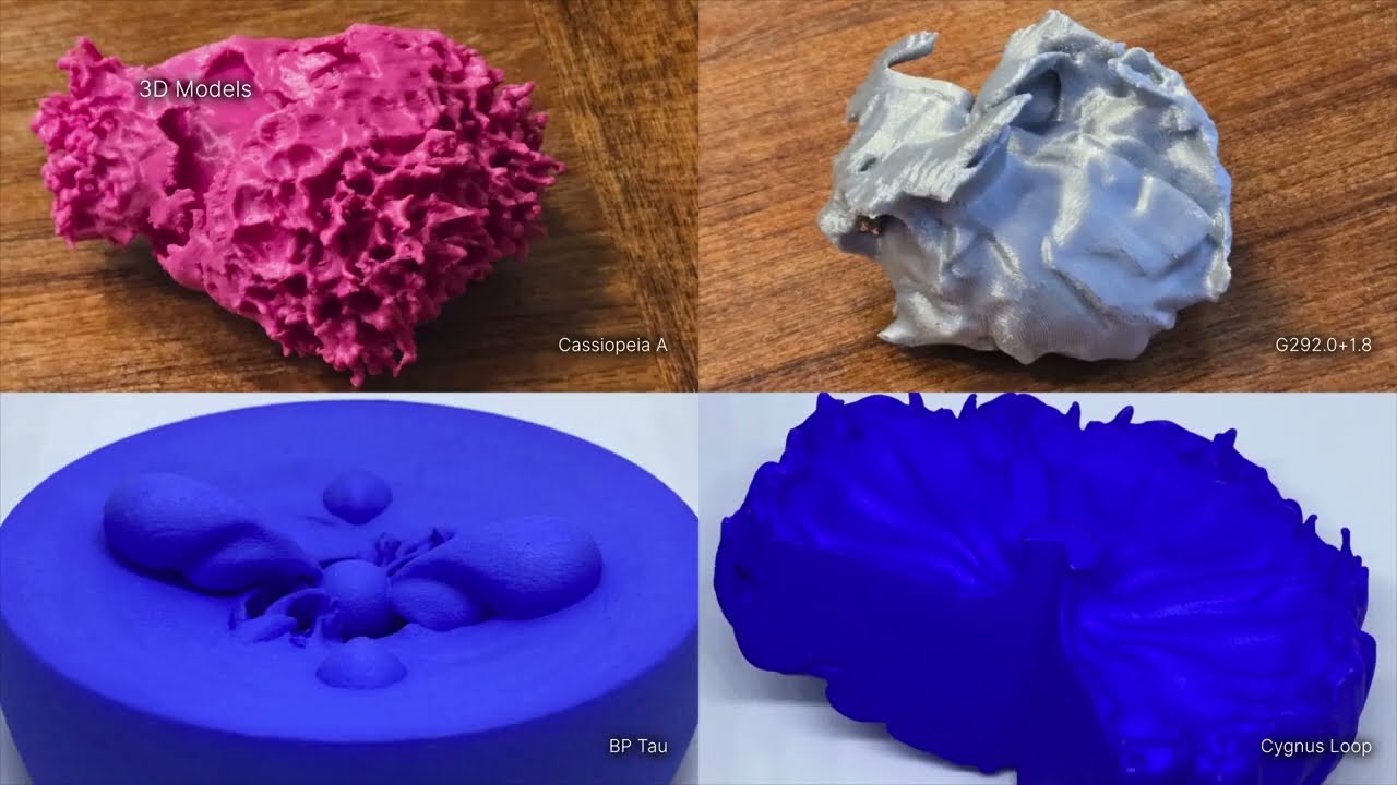 3D models of objects in space released by NASA's Chandra team