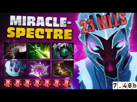 MIRACLE- SPECTRE SMURFING 🔥 | 23 KILLS UNSTOPPABLE | Patch 7.40b