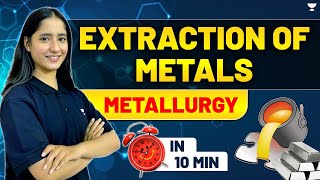 Extraction of Metal | Metallurgy |  Class 10 | 10 Minutes Rapid Revision | By Tapur Ma'am