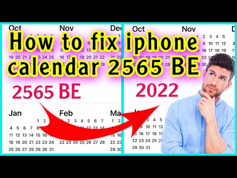 How to fix iphone calendar 2565 BE | iphone 2022 | Apple 2022