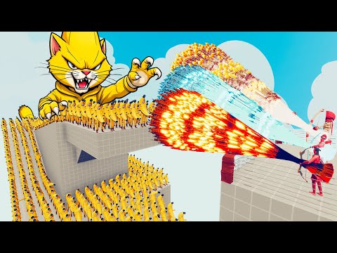 100x BANANA CATS + 2x GIANT vs 3x EVERY GOD - Totally Accurate Battle Simulator TABS