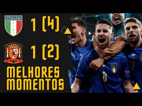 Gols e lances de Itália x Espanha