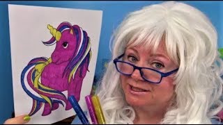 Three Marker Challenge 3 Markers Unicorn Coloring Granny McDonald
