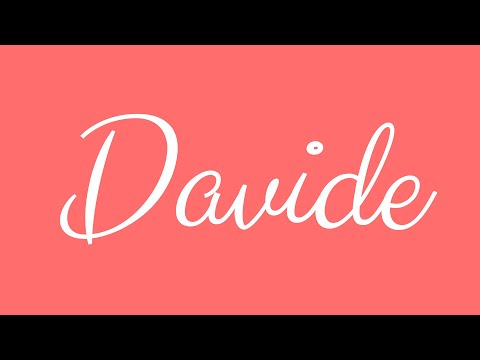 Learn how to Write the Name Davide Signature Style in Cursive Writing