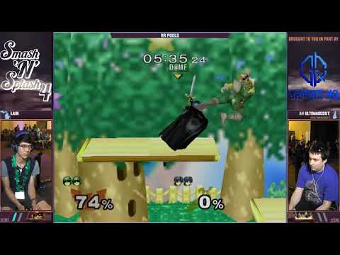 Smash'N'Splash 4  RR POOLS -  Lain (Captain Falcon) vs AH | UltimaScout (Marth, Captain Falcon)