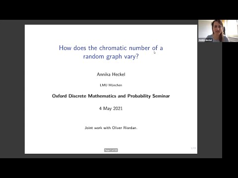 Annika Heckel (LMU München), How does the chromatic number of a random graph vary?, 4th May 2021