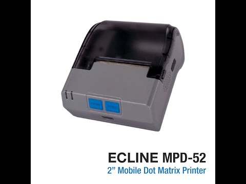 Grandtech Intl Ent Corp Tutorial - ECLINE MPD-52 Mobile Dot Matrix Printer