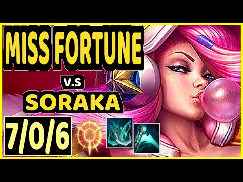 FENIX (MISS FORTUNE) vs SORAKA - 7/0/6 KDA BOTTOM ADC CHALLENGER GAMEPLAY - NA