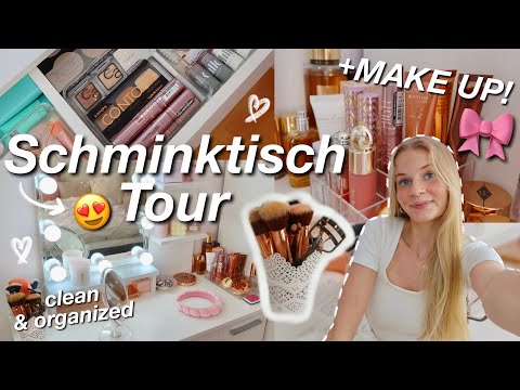 Vanity tour🤍+MAKE UP tour!!🎀 *clean girl vibes*