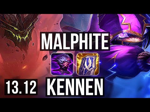 MALPHITE vs KENNEN (TOP) | Rank 4 Malph, 1/2/9 | KR Challenger | 13.12
