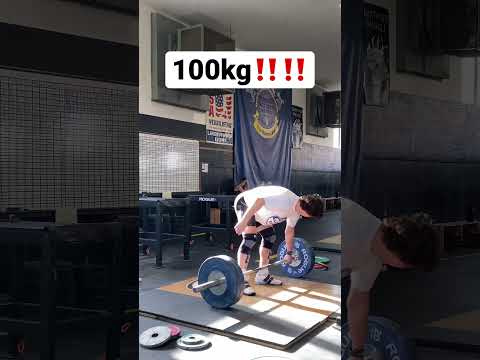 First 100kg snatch!! About 6 months into weightlifting #weightlifting #snatch #lifting #olympic