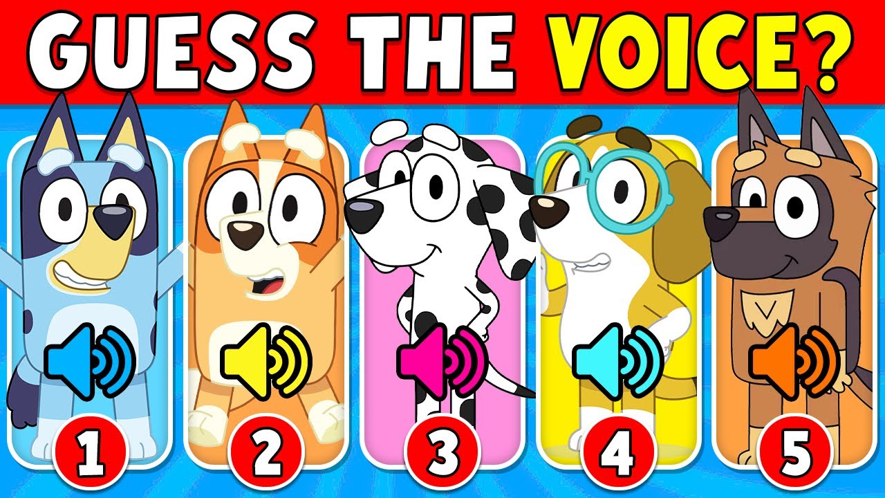 🔊 Guess the Bluey Characters by Their Voice 🐕✅ | Bluey Quiz Challenge