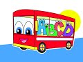 The Wheels On The Bus Red Bus Version Nursery Rhymes HD