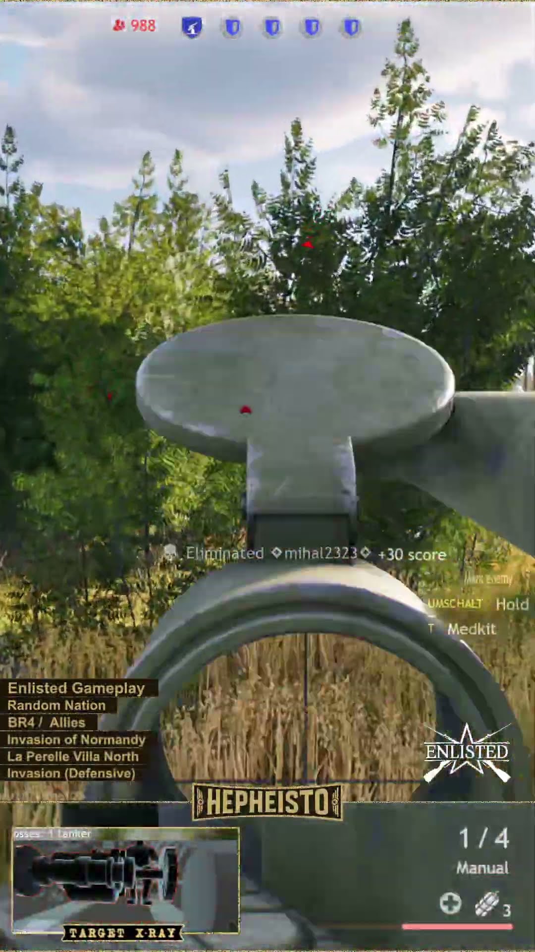 Anti Tank Gunner eliminates Tiger II (H) with M9 Bazooka