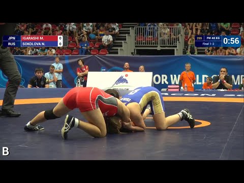 GOLD FW - 48 kg: M. IGARASHI (JPN) df. N. SOKOLOVA (RUS) by TF, 12-0