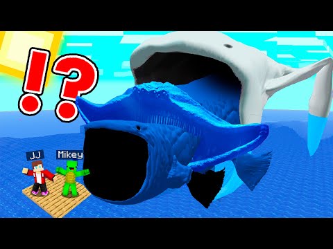 MAIZEN: JJ and Mikey Escape From Sea Eater Bloop El Gran Maja Story - Minecraft Animation JJ & Mikey