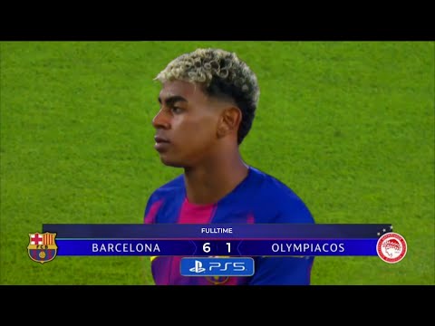FULL HIGHLIGHT BARCELONA VS OLYMPIACOS FC !! UEFA CHAMPIONS LEAGUE 2025-2026 FANSCAM
