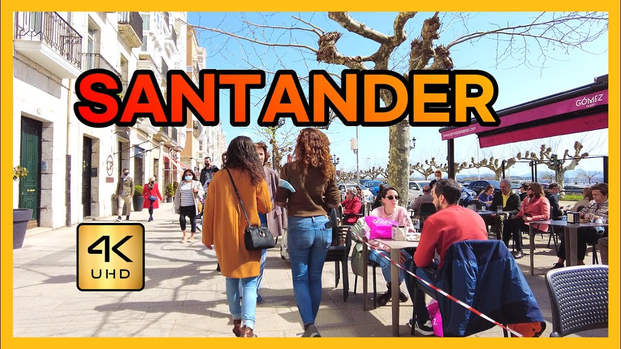 [4k] Recommended Local Streets You Must Walk In Santander (Spain)