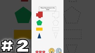 Brain Up IQ Pack Easy Quiz 2 Place the picture in the mold Gameplay Solution Walkthrough