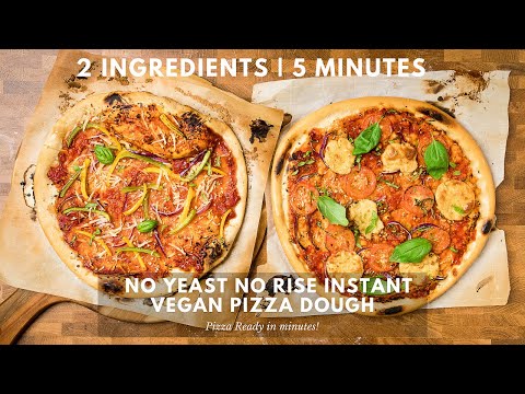 No-Yeast Two-Ingredient Pizza Dough (Flour & Water) and Coconut Cream Pizza Dough