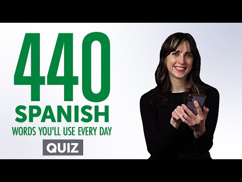 Quiz | 440 Spanish Words You'll Use Every Day - Basic Vocabulary #84