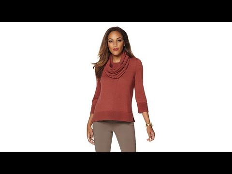 MarlaWynne Sweater with Removable Cowl