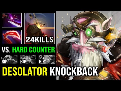 100% MAX RANGE Free Desolator Knockback Brutal Carry Sniper vs Hard Counter Dota 2