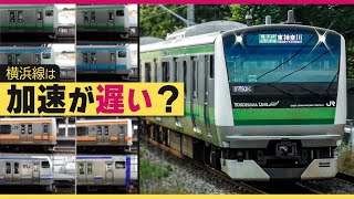 【検証】横浜線の加速が遅いのは本当なのか ～他路線と比較～