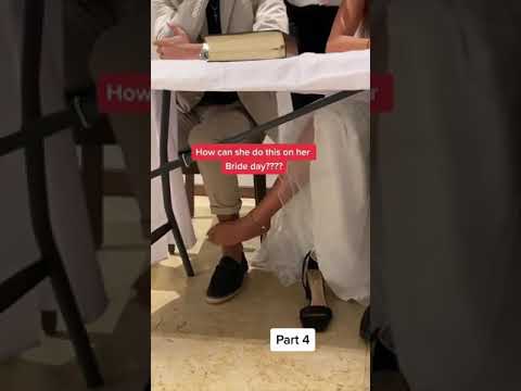 bride caught cheating in the wedding