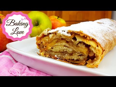 Apfelstrudel selber machen I Knuspriger Apfelstrudel mit selbstgemachten Strudelteig