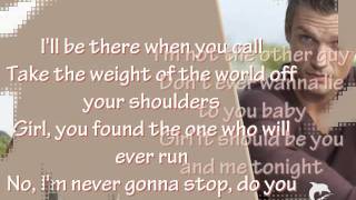 Nick Carter - Not The Other Guy (Lyrics on Screen)