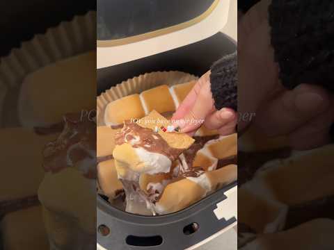 Air fryer s’mores ✨ #smoresdip #airfryerrecipes #bakingtherapy